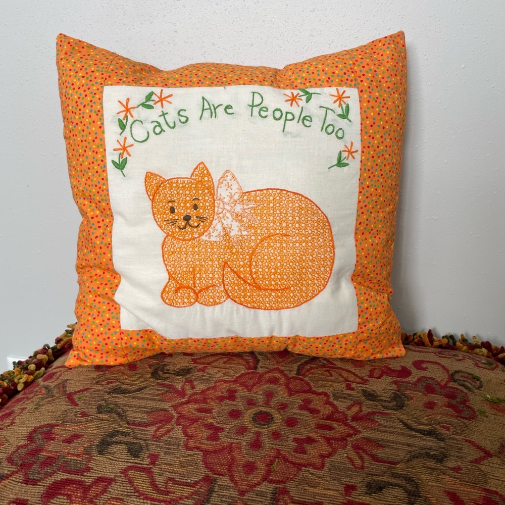 MCM cat pillow
